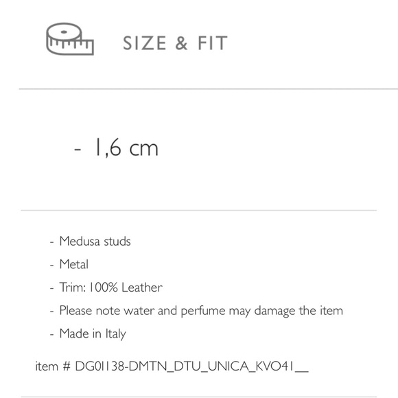 New💕VERSACE MEDUSA STUD LEATHER BRACELET 💕 - Picture 7 of 7